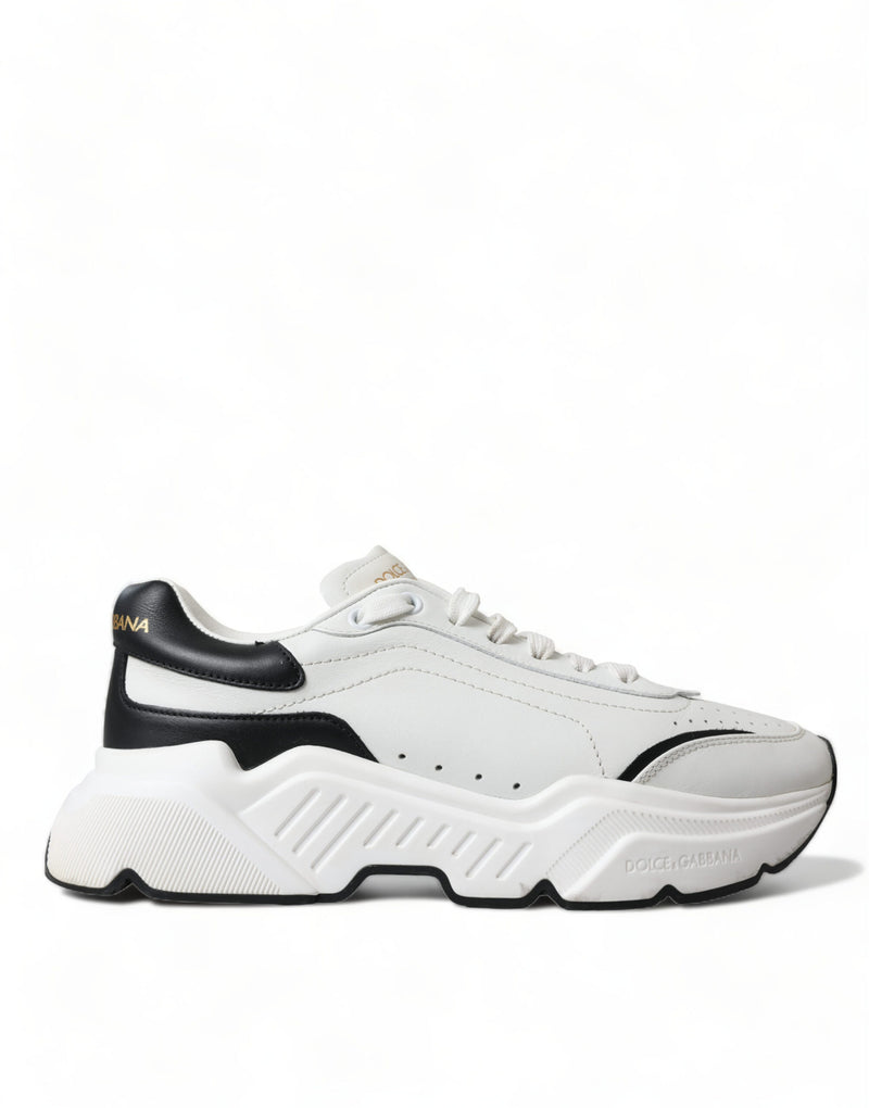 White Black Low Top Daymaster Sneakers Shoes-Dolce & Gabbana-LabelTerrace.com