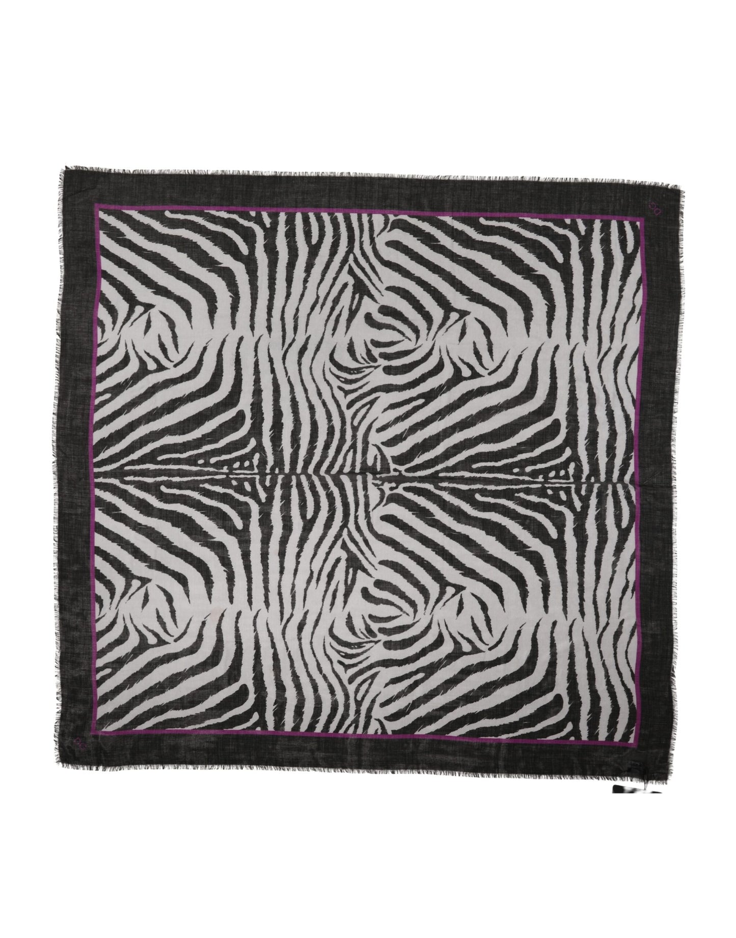 White Black Zebra Pattern Shawl 255cm x 132cm Men Scarf
