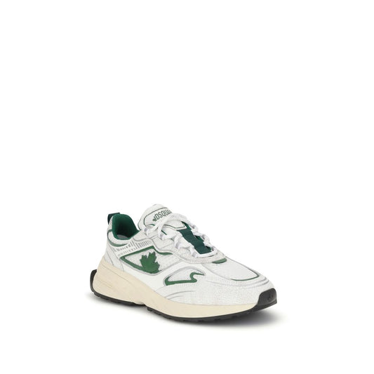 White Calf Leather Bos Taurus Athletic Sneakers