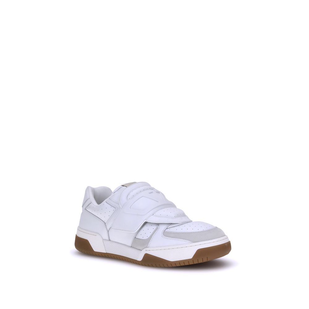 White Calf Leather Bos Taurus Athletic Sneakers