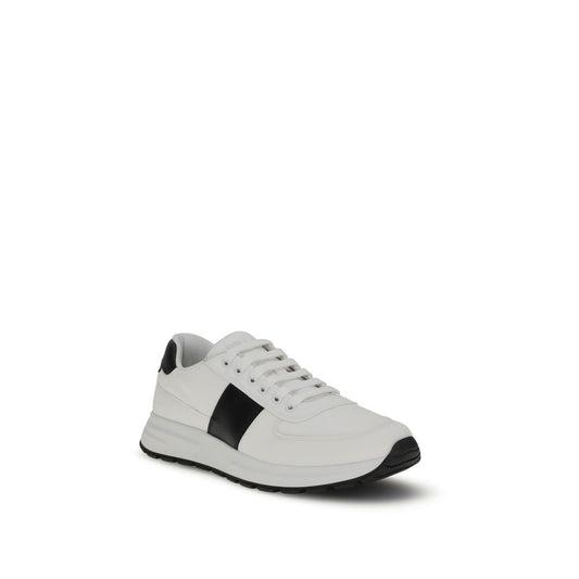 White Calf Leather Bos Taurus Low Top Sneakers