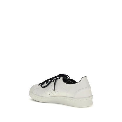 White Calf Leather Bos Taurus Low Top Sneakers