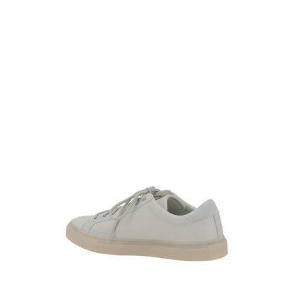 White Calf Leather Bos Taurus Low Top Sneakers