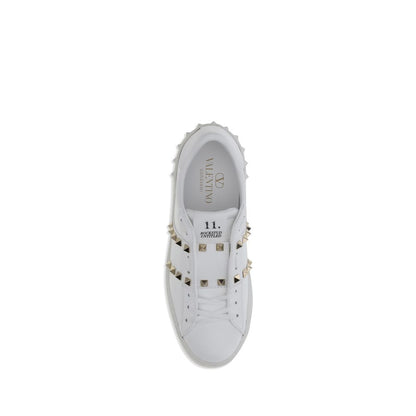 White Calf Leather Bos Taurus Low Top Sneakers