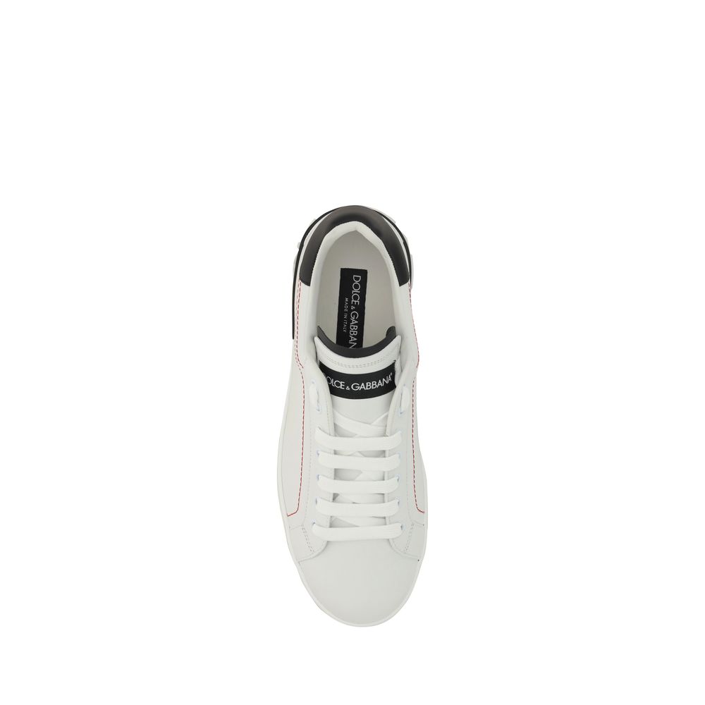 White Calf Leather Bos Taurus Low Top Sneakers