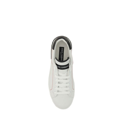 White Calf Leather Bos Taurus Low Top Sneakers