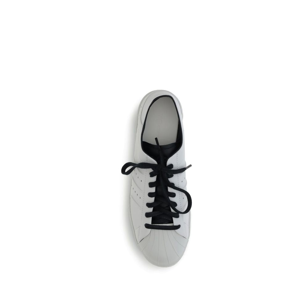 White Calf Leather Bos Taurus Low Top Sneakers