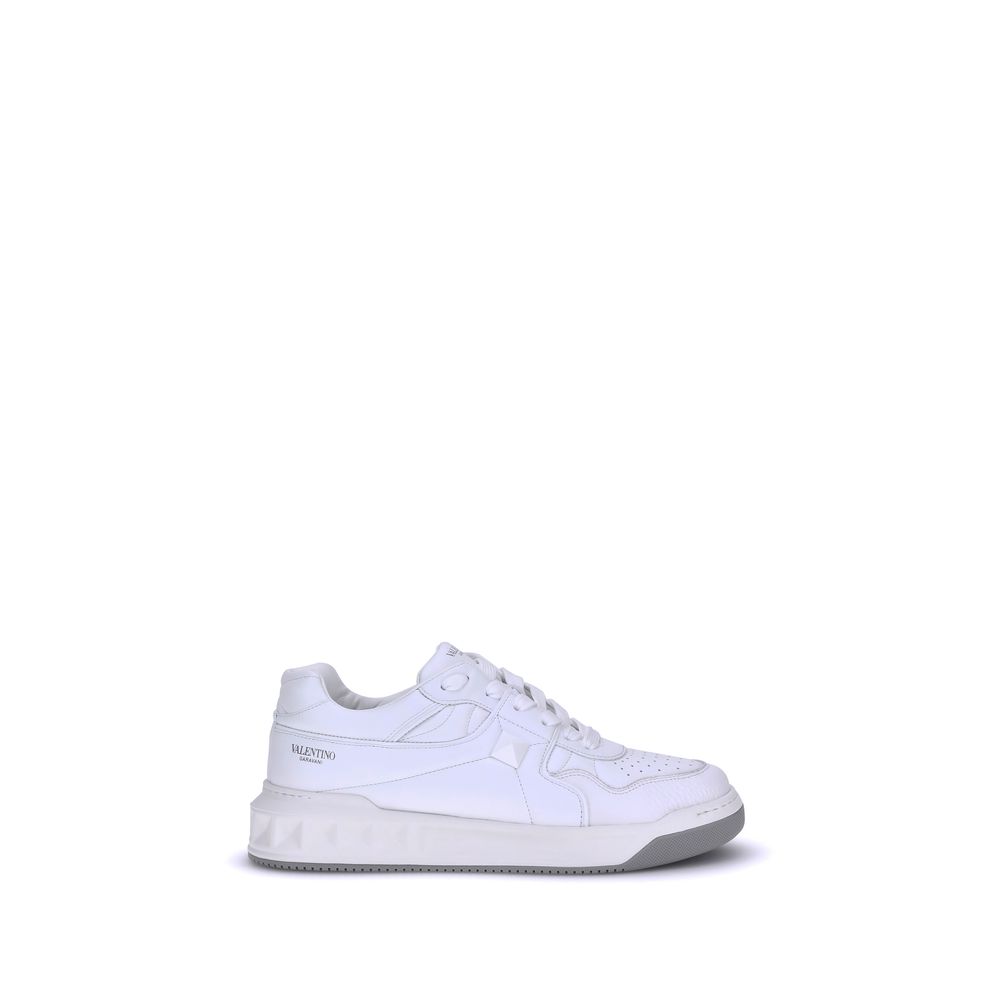 White Calf Leather Bos Taurus Low Top Sneakers