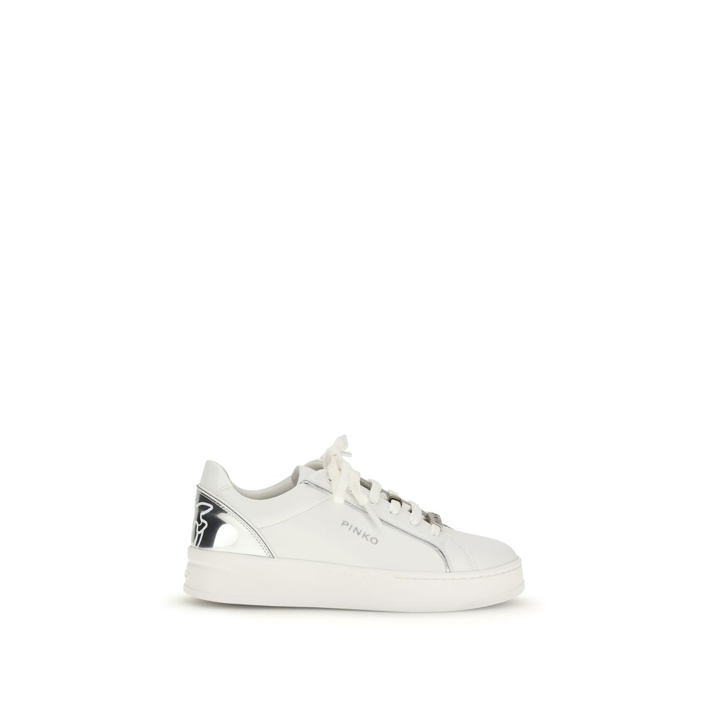 White Calf Leather Bos Taurus Low Top Sneakers