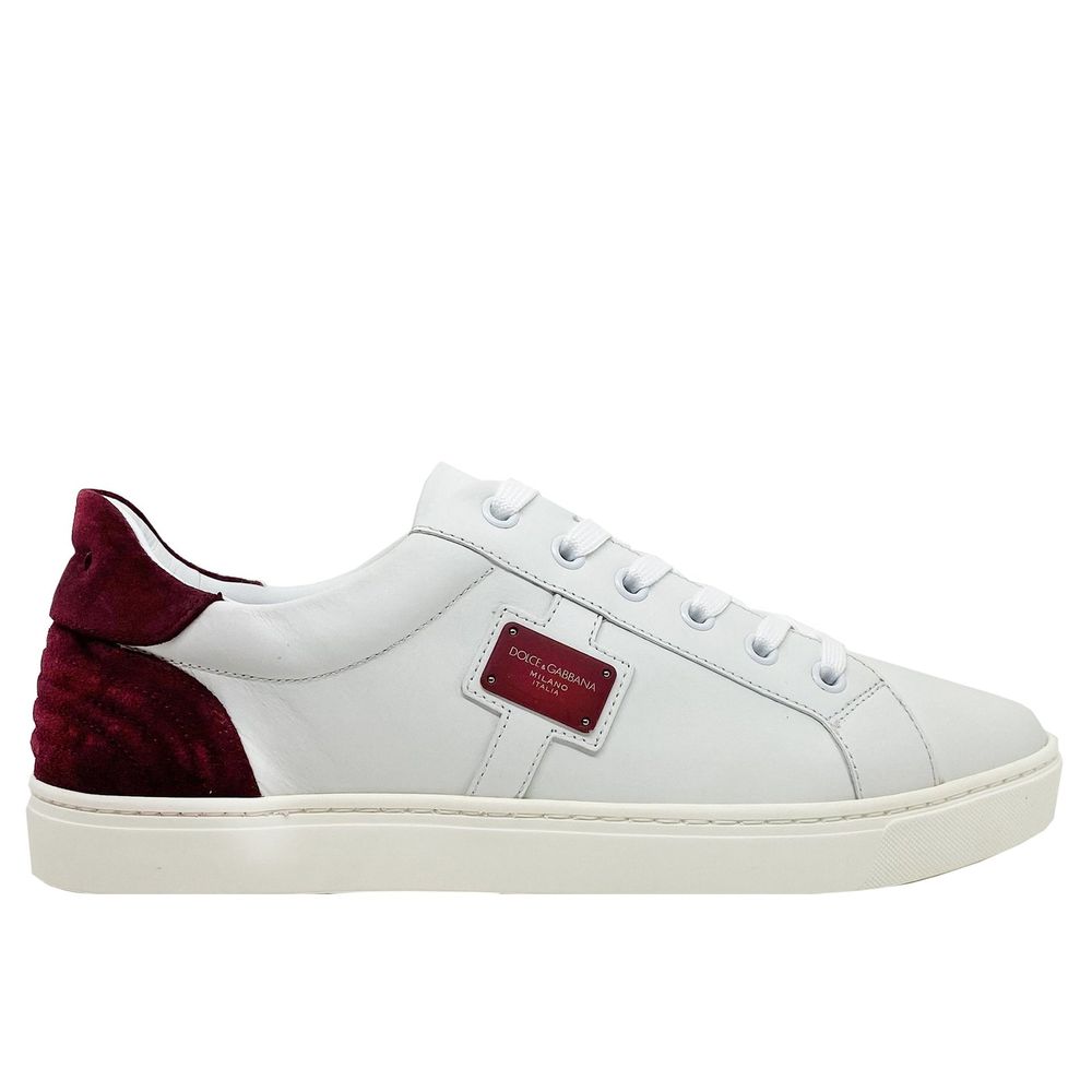 Logo Leather Sneakers-Dolce & Gabbana-LabelTerrace.com