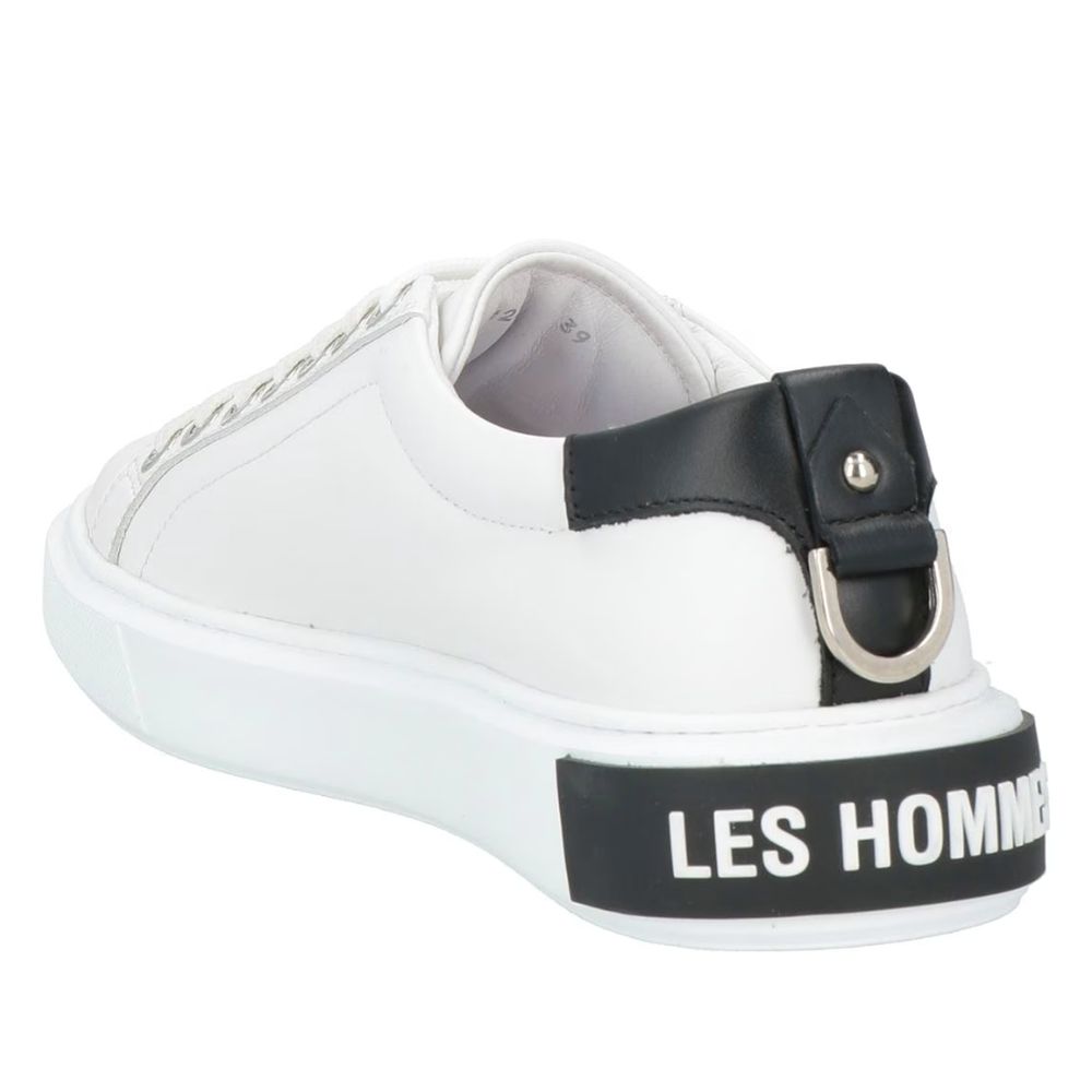 White Calfskin Men Sneaker-Les Hommes-LabelTerrace.com