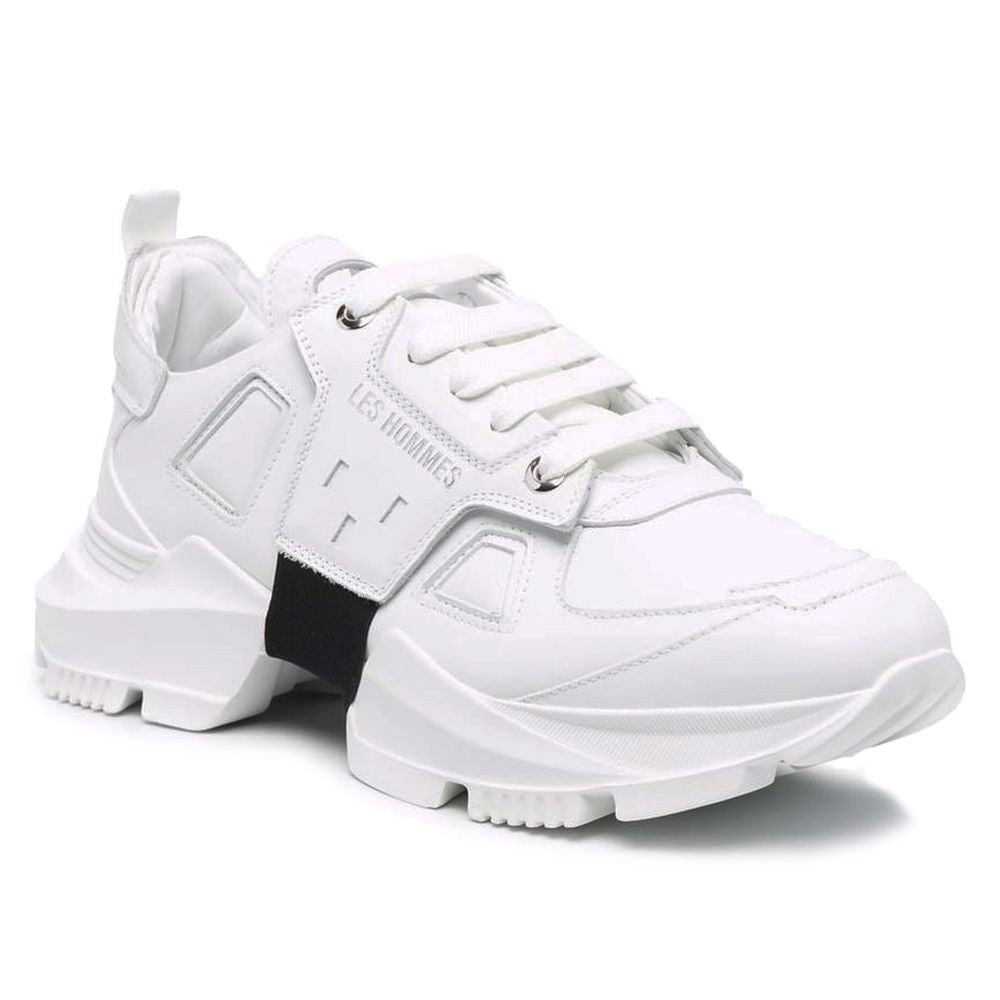 White Calfskin Men Sneaker-Les Hommes-LabelTerrace.com