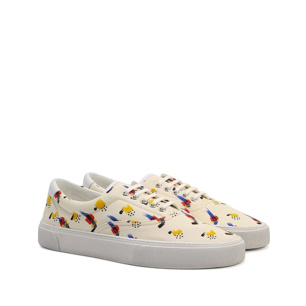 Printed Canvas Sneakers-Saint Laurent-LabelTerrace.com