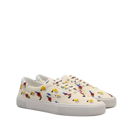 Printed Canvas Sneakers-Saint Laurent-LabelTerrace.com