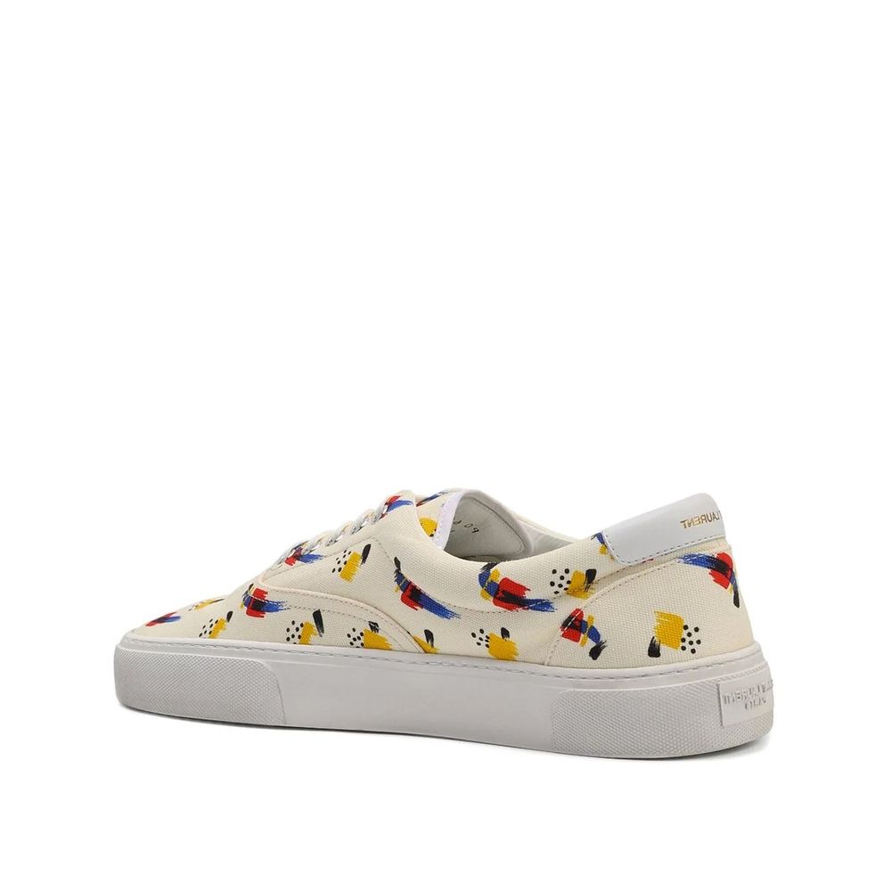 Printed Canvas Sneakers-Saint Laurent-LabelTerrace.com