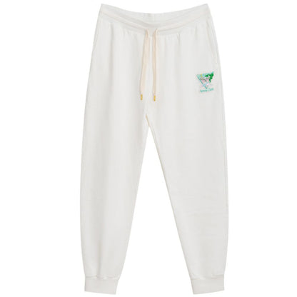 White Cotton Athletic Pants