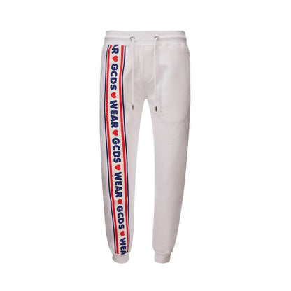 White Cotton Athletic Pants