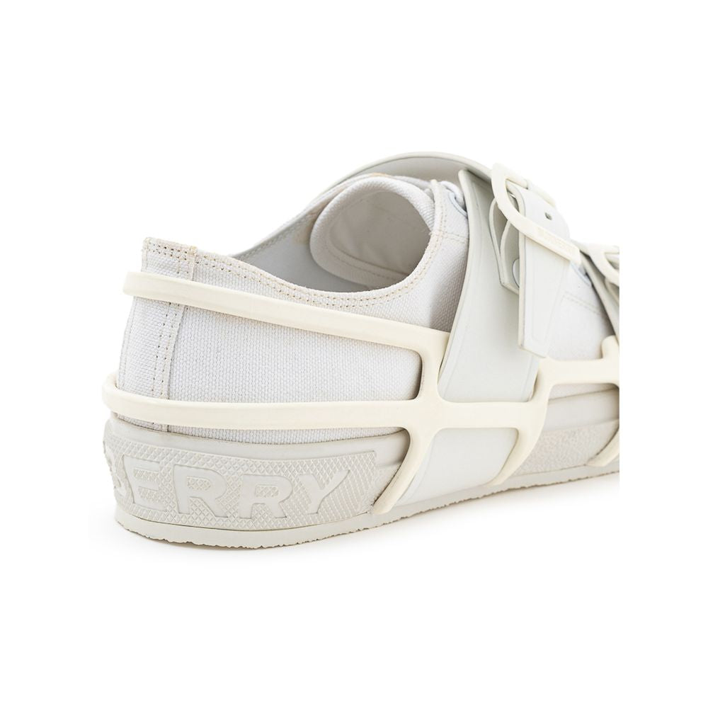 White Cotton Sneaker-Burberry-LabelTerrace.com