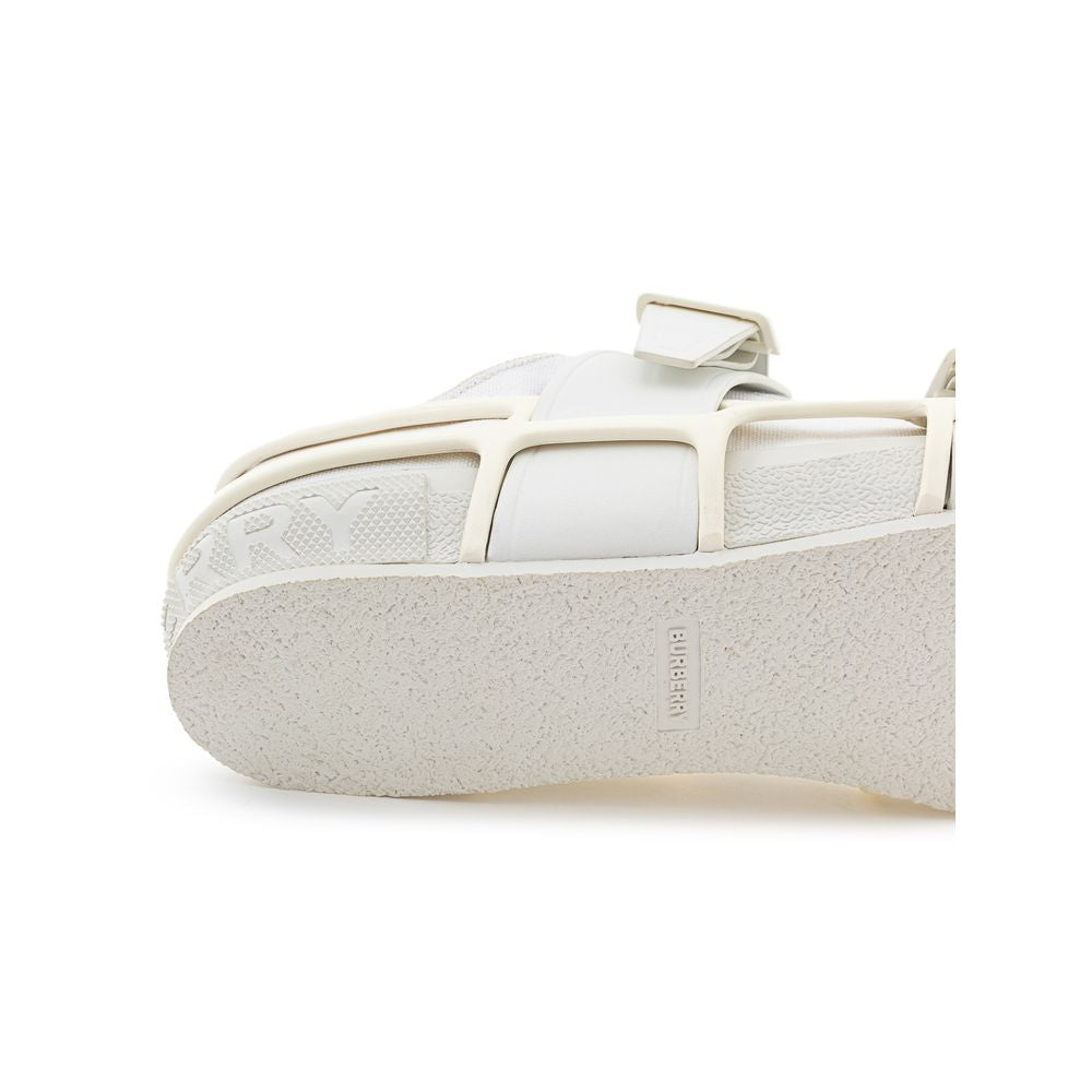 White Cotton Sneaker-Burberry-LabelTerrace.com