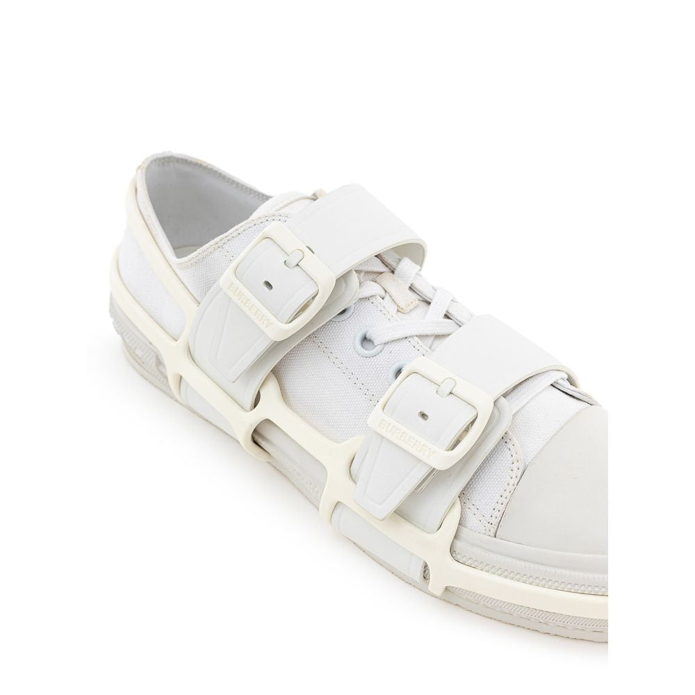 White Cotton Sneaker-Burberry-LabelTerrace.com