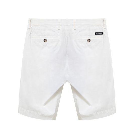 White Cotton Bermuda-Dolce & Gabbana-LabelTerrace.com