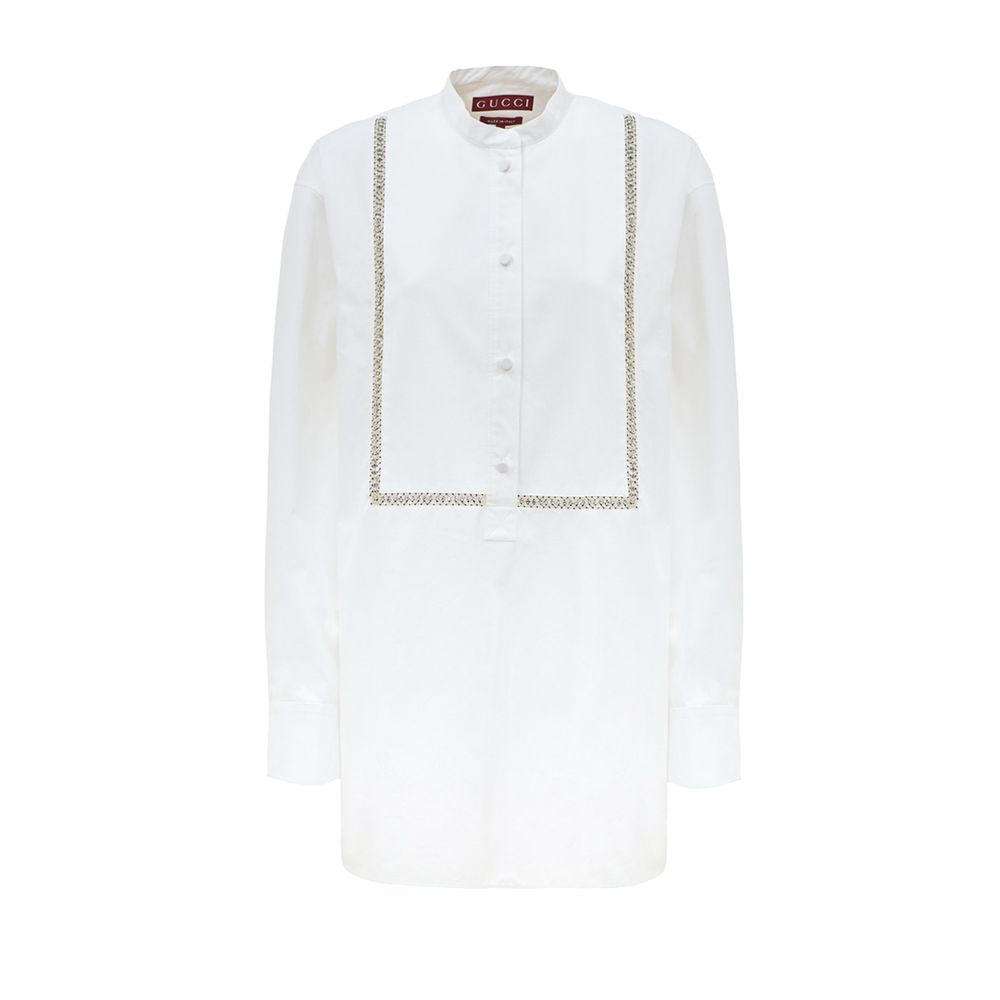 White Cotton Shirt-Gucci-LabelTerrace.com