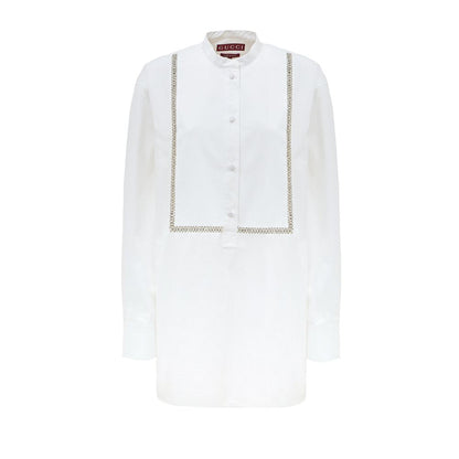 White Cotton Shirt-Gucci-LabelTerrace.com