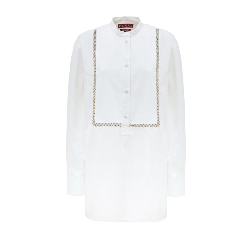 White Cotton Shirt-Gucci-LabelTerrace.com