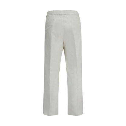 White Cotton Casual Pants