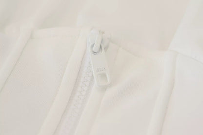 White Cotton Corset Stretch Top T-shirt