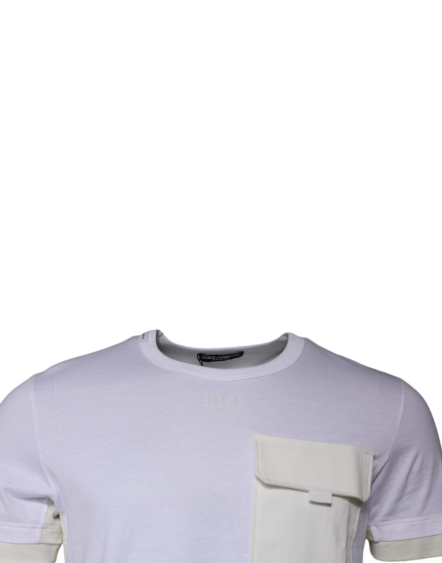 White Cotton Crew Neck Short Sleeves T-shirt-Dolce & Gabbana-LabelTerrace.com