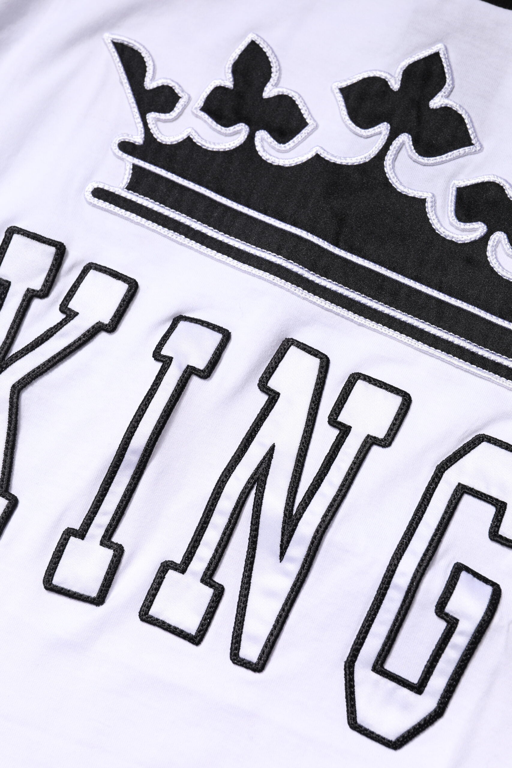 White Cotton Crown King Embroidery T-shirt-Dolce & Gabbana-LabelTerrace.com