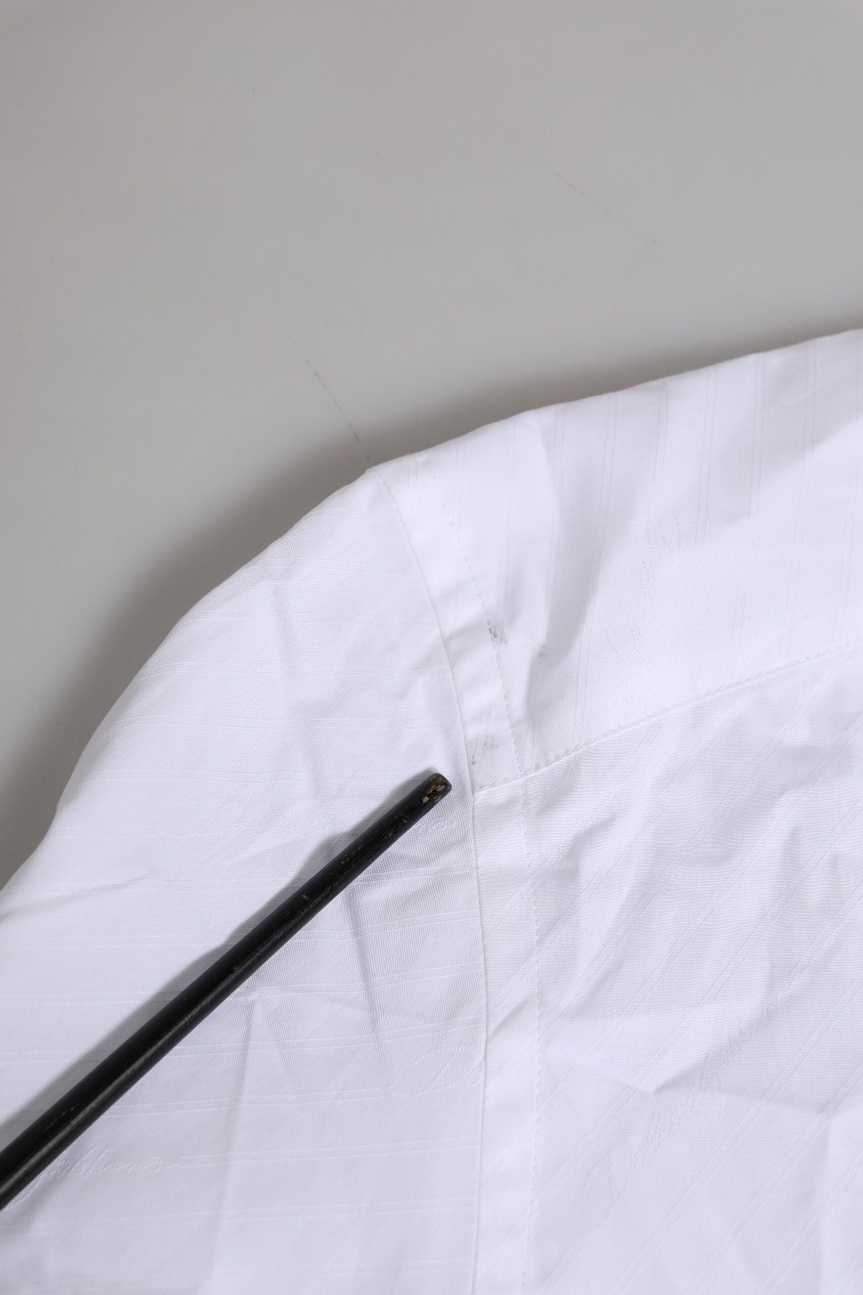 White Cotton GOLD Long Sleeves Formal Shirt-Dolce & Gabbana-LabelTerrace.com