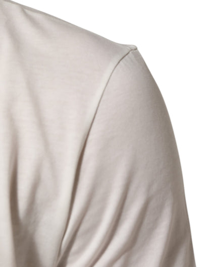 White Cotton Goodluck 2020 Crew Neck T-shirt