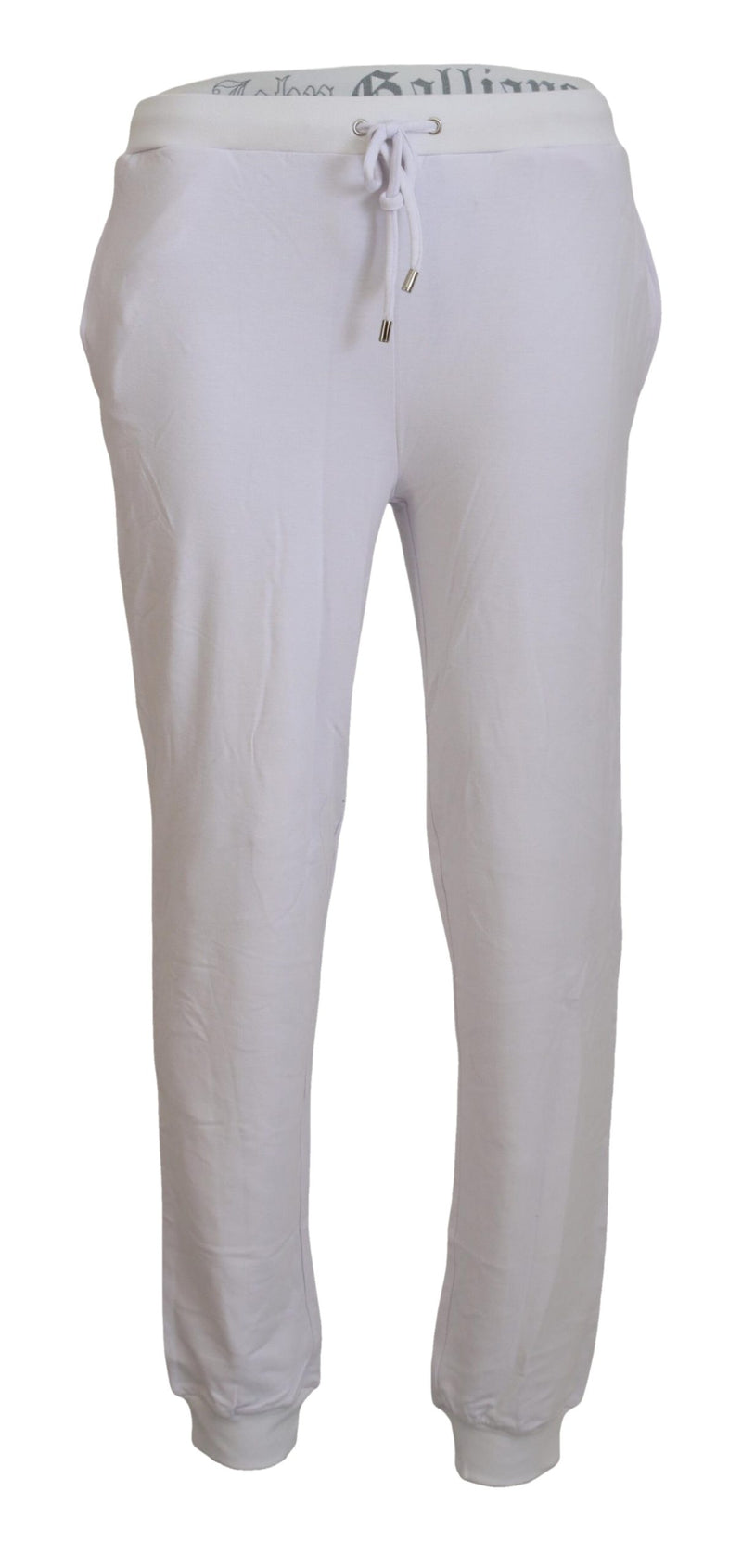 White Cotton Logo Mens Jogger Pants-John Galliano-LabelTerrace.com