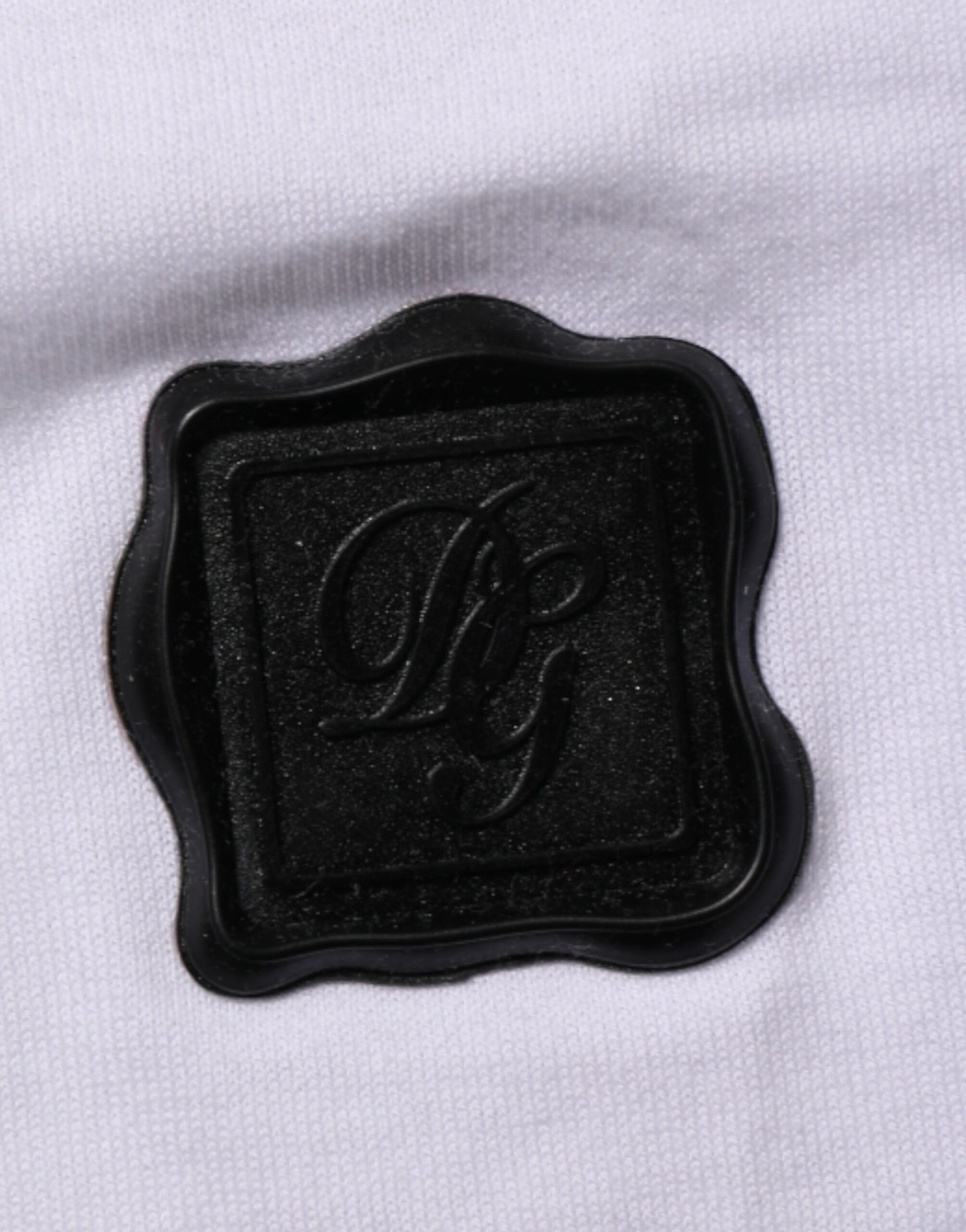 White Cotton Logo Patch Crew Neck T-shirt