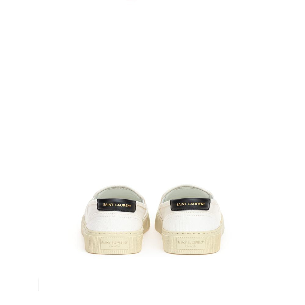 White Cotton Sneaker-Saint Laurent-LabelTerrace.com