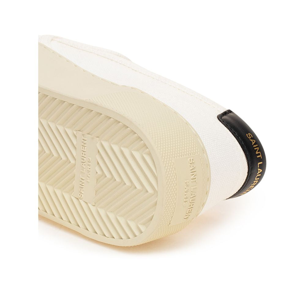 White Cotton Sneaker-Saint Laurent-LabelTerrace.com