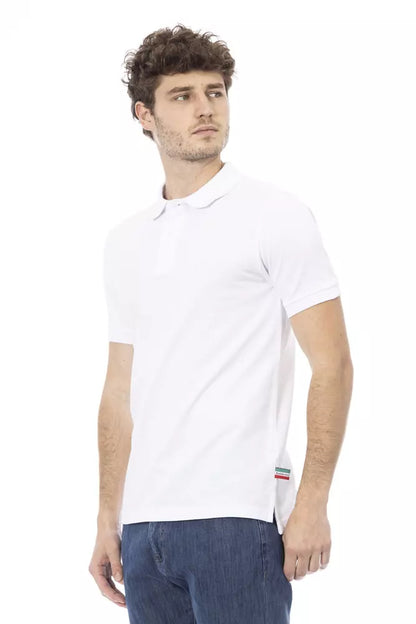 White Cotton Men Polo Shirt-Baldinini Trend-LabelTerrace.com