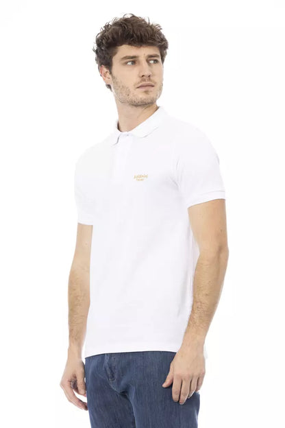 White Cotton Men Polo Shirt-Baldinini Trend-LabelTerrace.com