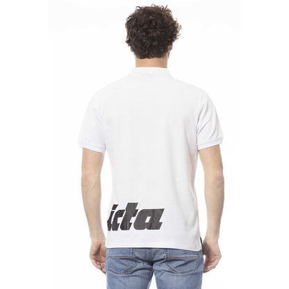 White Cotton Men Polo Shirt-Invicta-LabelTerrace.com