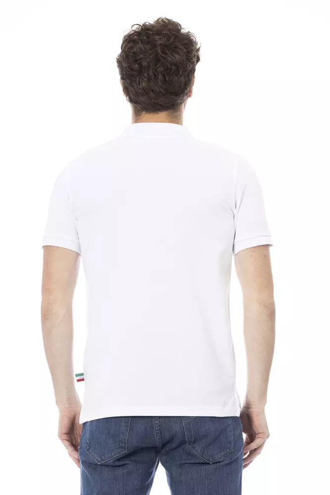 White Cotton Men Polo Shirt-Baldinini Trend-LabelTerrace.com