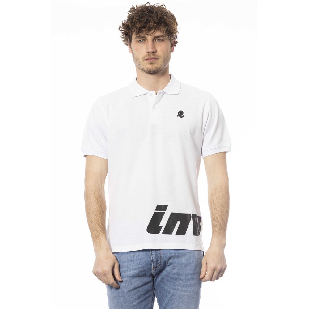 White Cotton Men Polo Shirt-Invicta-LabelTerrace.com