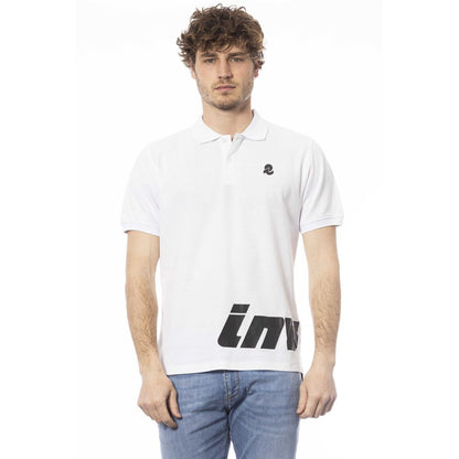 White Cotton Men Polo Shirt-Invicta-LabelTerrace.com