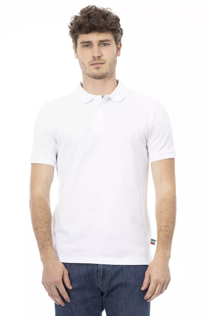 White Cotton Men Polo Shirt-Baldinini Trend-LabelTerrace.com