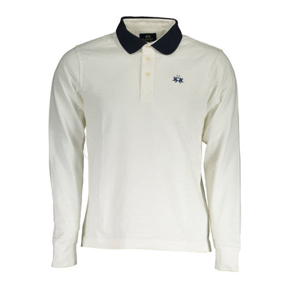 White Cotton Men Polo Shirt-La Martina-LabelTerrace.com