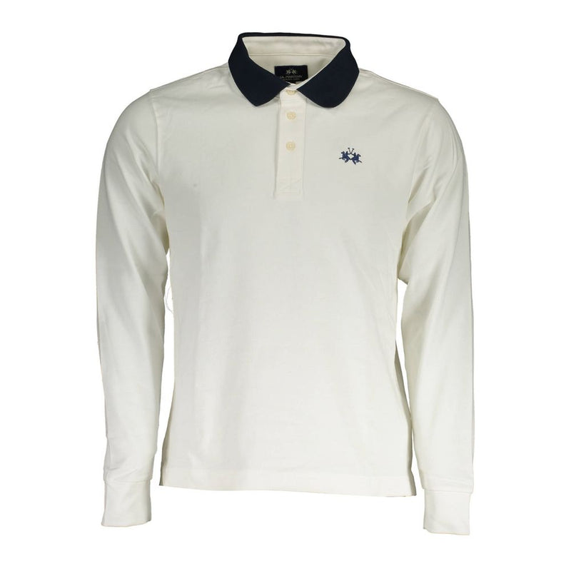 White Cotton Men Polo Shirt-La Martina-LabelTerrace.com
