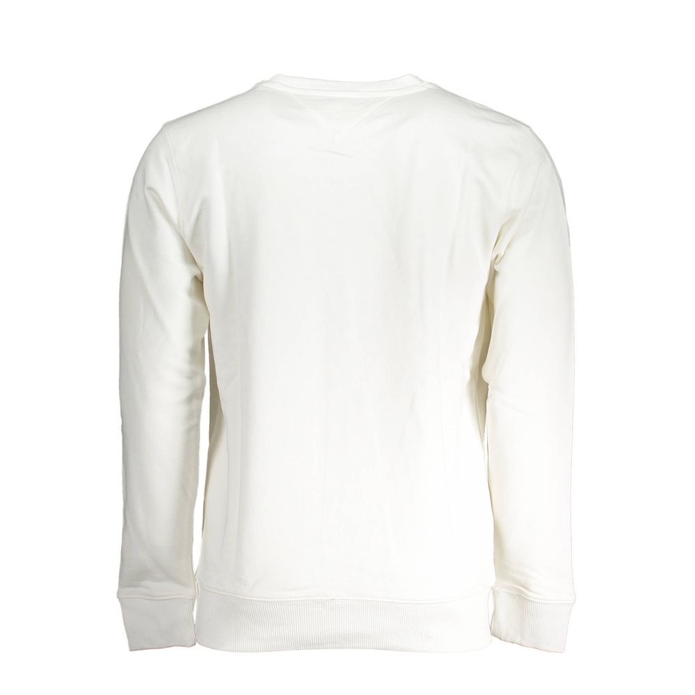 White Cotton Men Sweater-Tommy Hilfiger-LabelTerrace.com