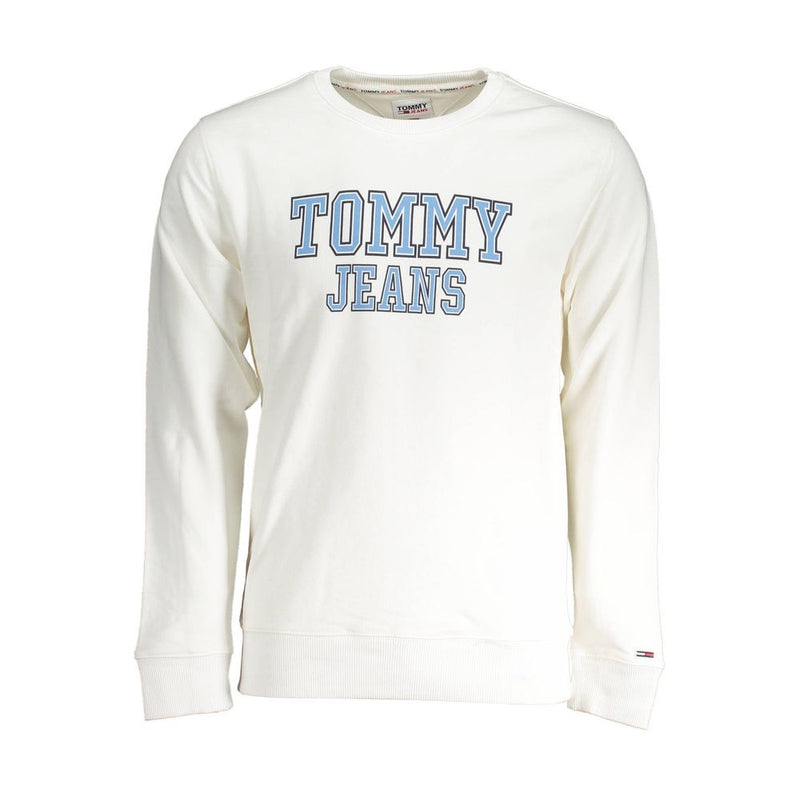 White Cotton Men Sweater-Tommy Hilfiger-LabelTerrace.com