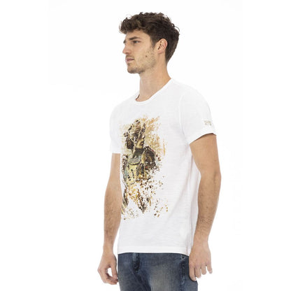 White Cotton Men T-Shirt-Trussardi Action-LabelTerrace.com